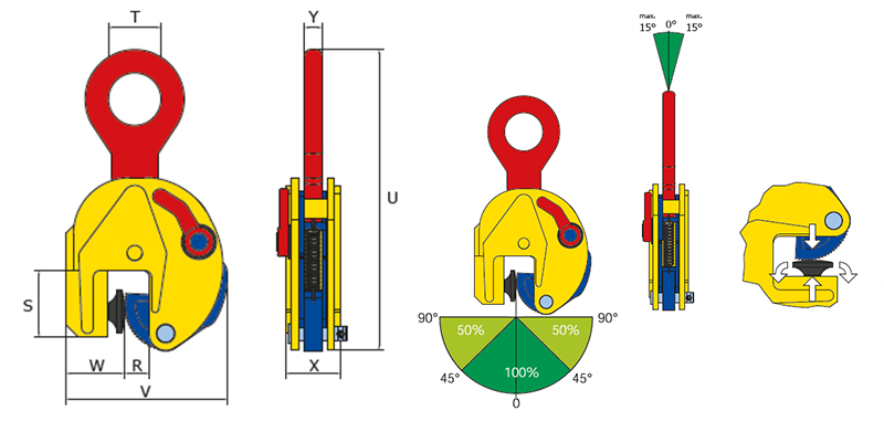 lifting instruction tjp tjpu vertical lifting clamp